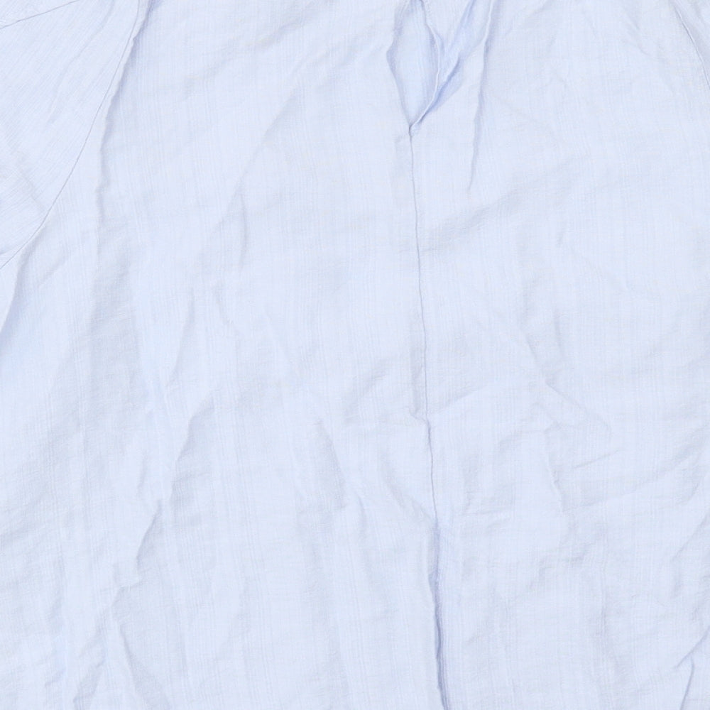 Primark Womens Blue  Viscose Basic T-Shirt Size 14 Crew Neck