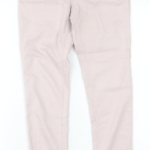 H&M Womens Pink  Cotton Jegging Trousers Size 10 L29 in Regular