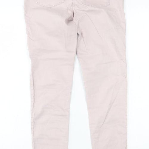 H&M Womens Pink  Cotton Jegging Trousers Size 10 L29 in Regular