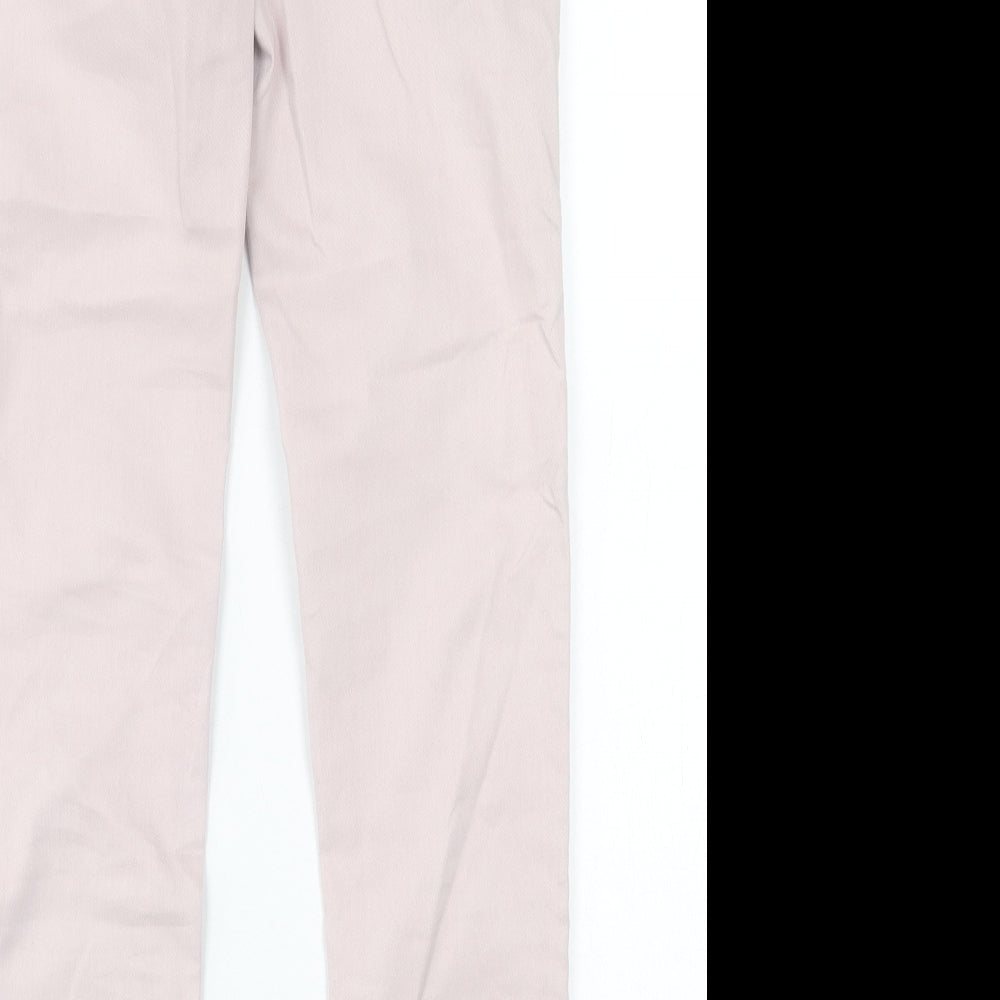 H&M Womens Pink  Cotton Jegging Trousers Size 10 L29 in Regular