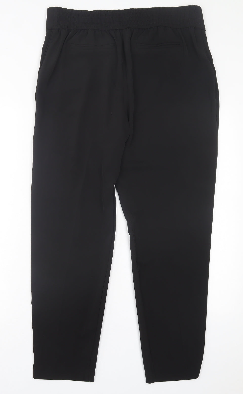 Wallis Womens Black  Polyester Trousers  Size 14 L29 in Regular
