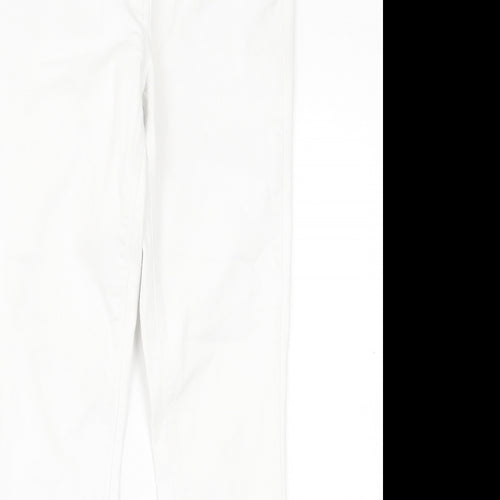 Dunnes Stores Womens White  Cotton Skinny Jeans Size 10 L26 in Regular Button
