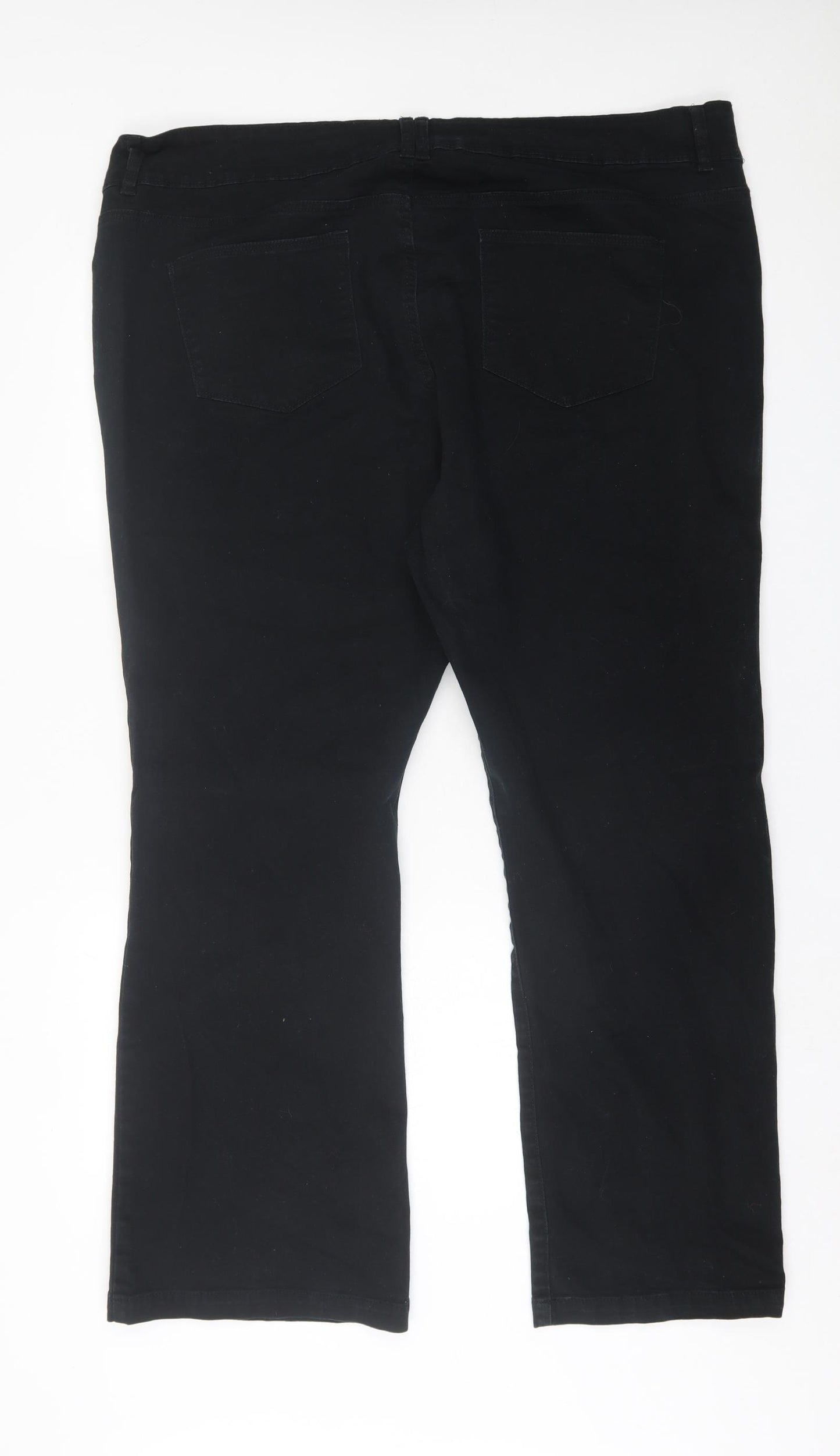 New Look Womens Black  Cotton Bootcut Jeans Size 26 L31 in Regular Button