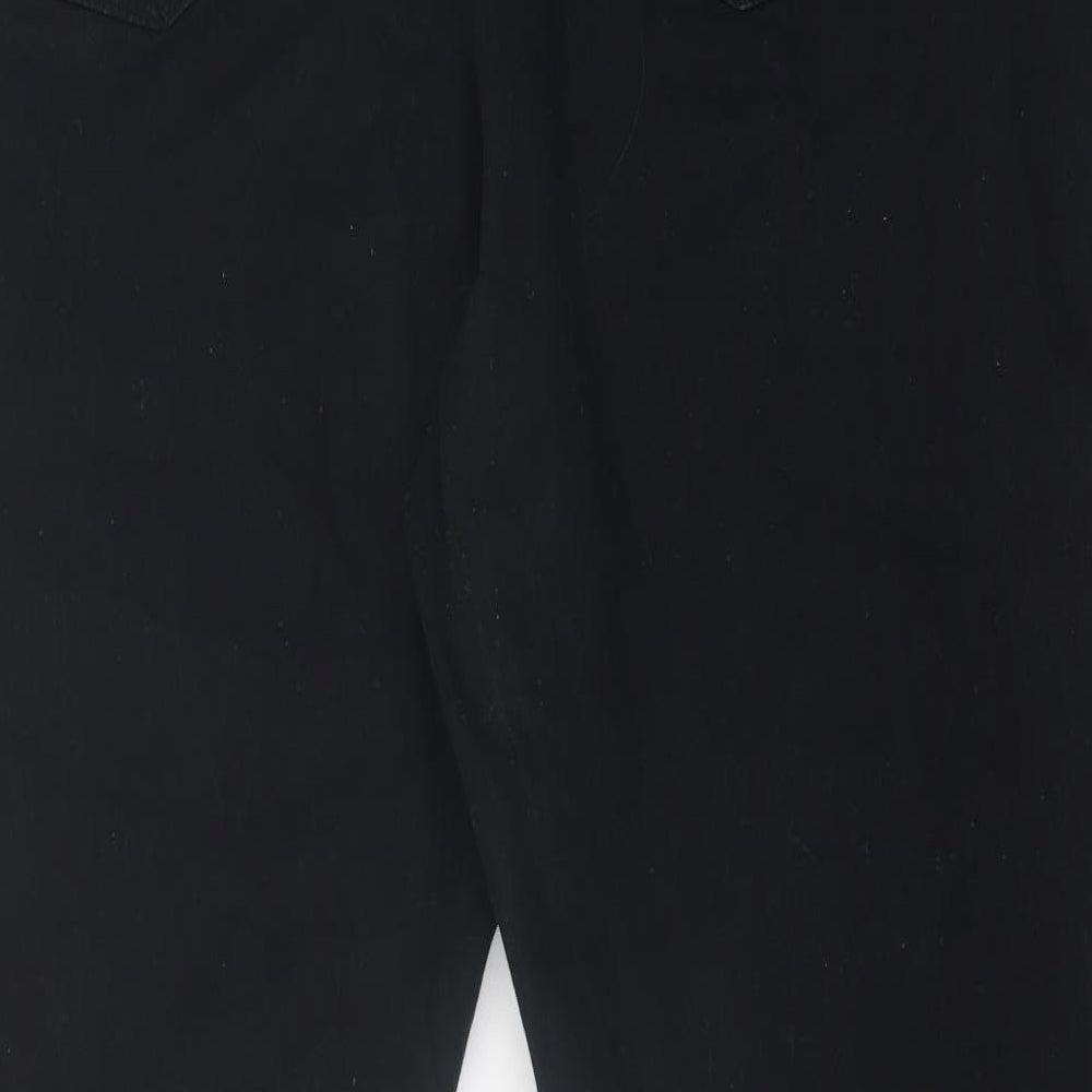 New Look Womens Black  Cotton Bootcut Jeans Size 26 L31 in Regular Button