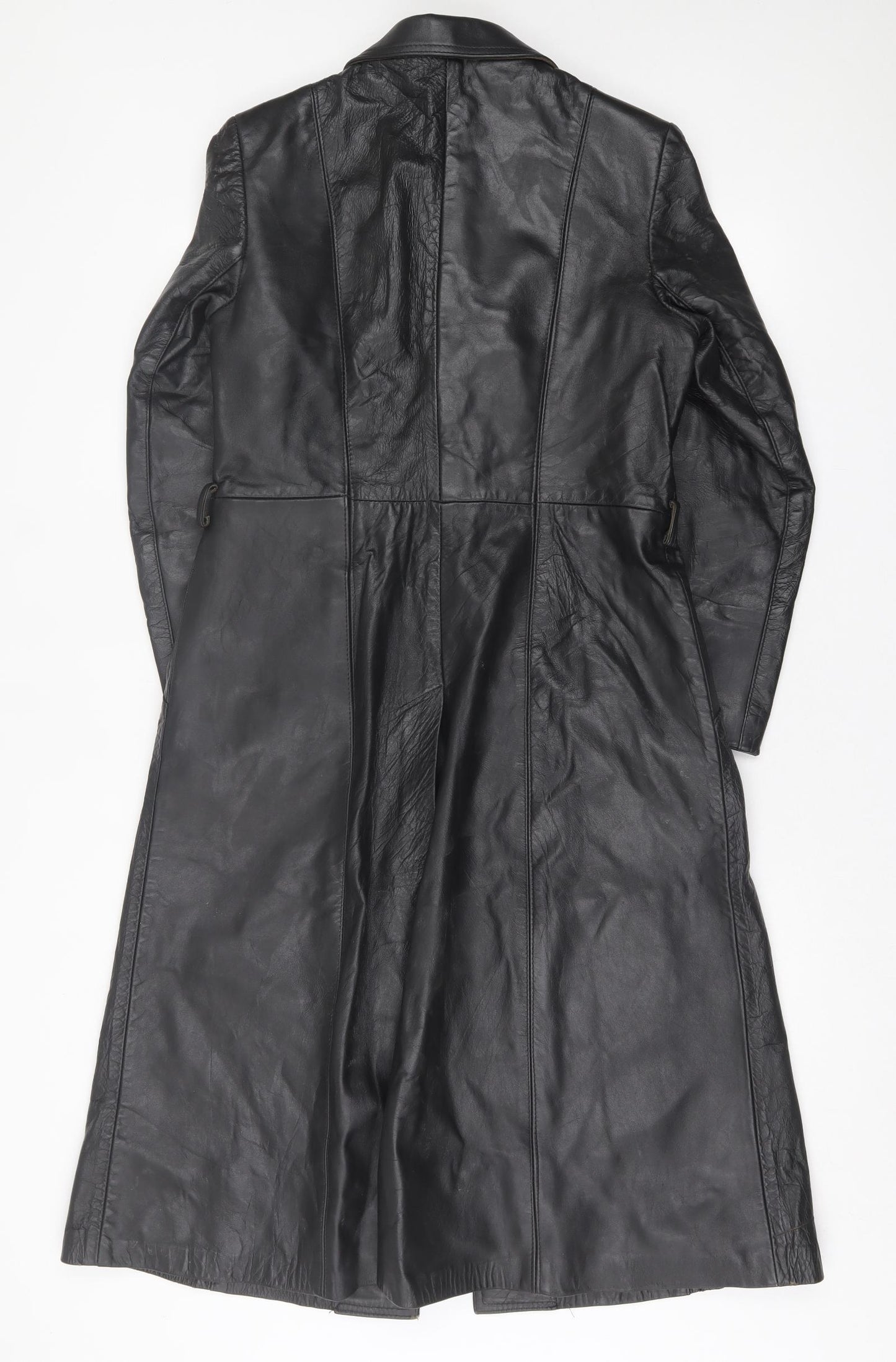 Preworn Womens Black   Overcoat Coat Size 14  Button