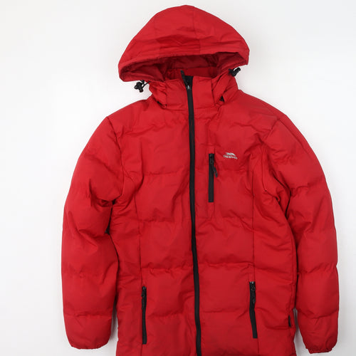 Trespass Mens Red   Puffer Jacket Coat Size XS