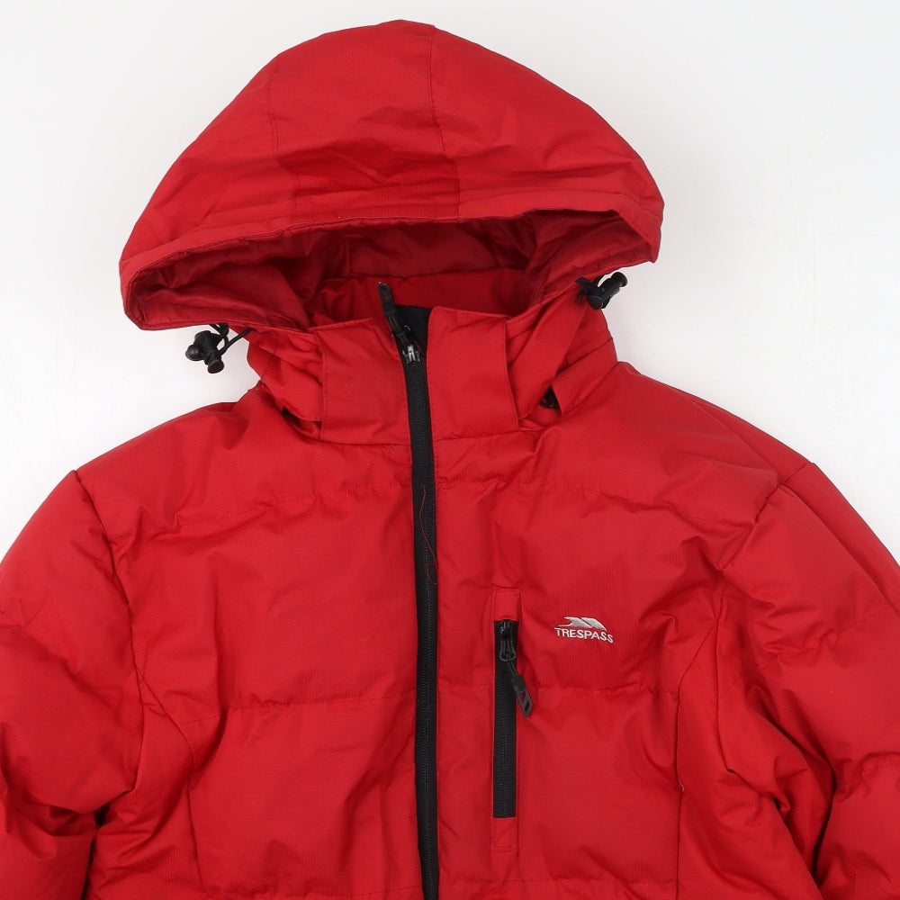 Trespass Mens Red   Puffer Jacket Coat Size XS