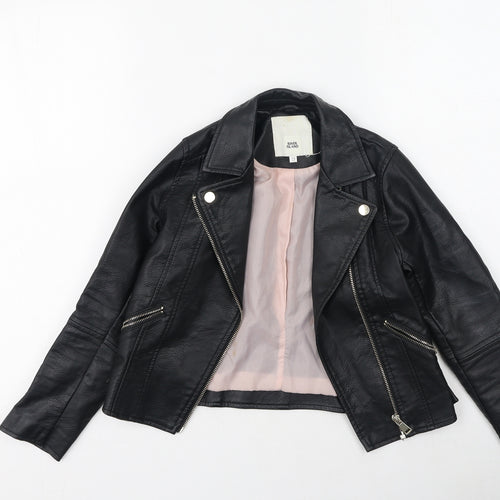 River Island  Girls Black   Basic Jacket Jacket Size 7-8 Years