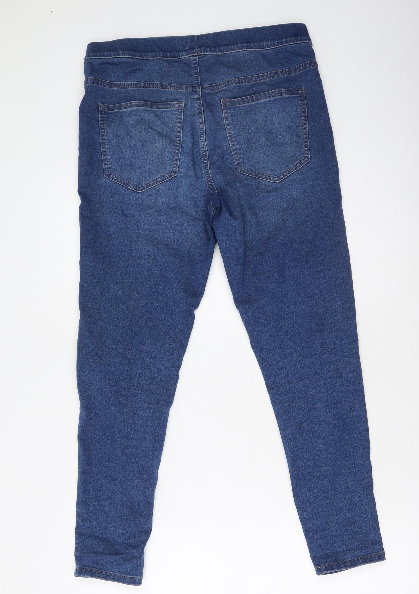 Marks and Spencer Womens Blue  Cotton Jegging Jeans Size 12 L27 in Regular