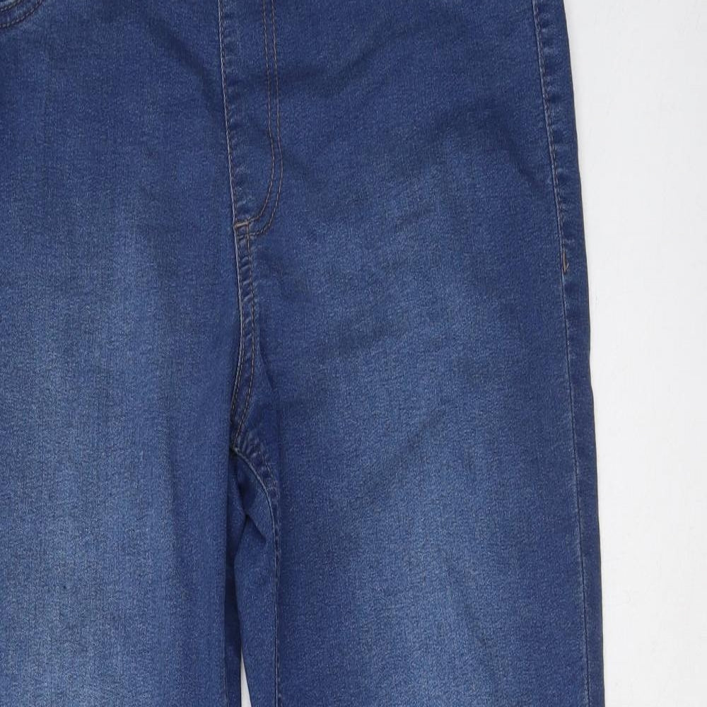 Marks and Spencer Womens Blue  Cotton Jegging Jeans Size 12 L27 in Regular