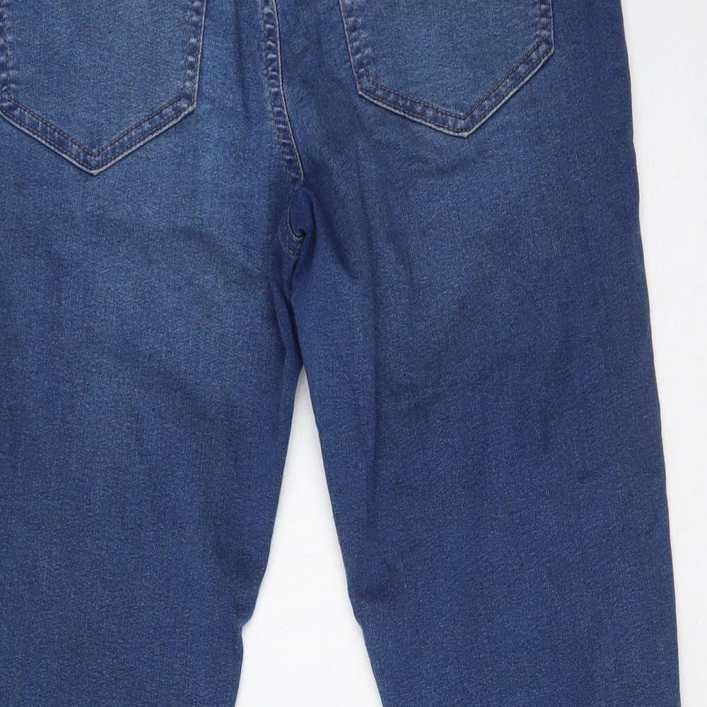 Marks and Spencer Womens Blue  Cotton Jegging Jeans Size 12 L27 in Regular