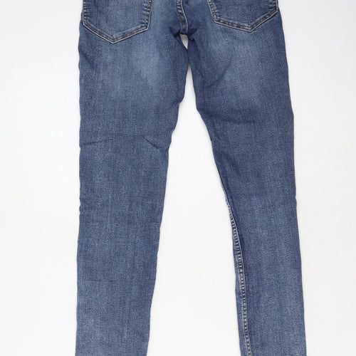 h&, Womens Blue  Cotton Skinny Jeans Size 4 L28 in Regular
