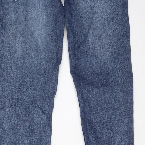 h&, Womens Blue  Cotton Skinny Jeans Size 4 L28 in Regular