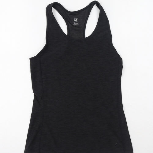 H&M Womens Grey  Polyester Camisole Tank Size S Round Neck