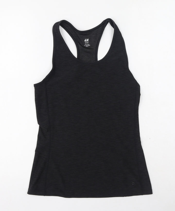 H&M Womens Grey  Polyester Camisole Tank Size S Round Neck