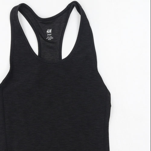 H&M Womens Grey  Polyester Camisole Tank Size S Round Neck