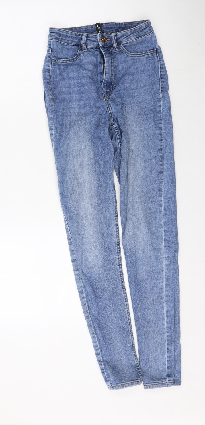 H&M Womens Blue  Cotton Skinny Jeans Size 4 L28 in Regular