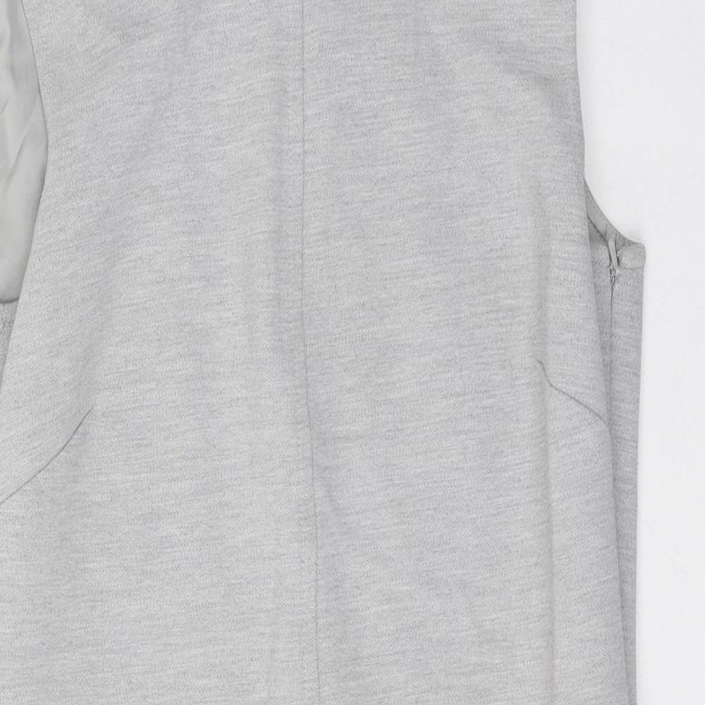Laura Ashley Womens Grey  Polyester Bodycon  Size 10  Round Neck