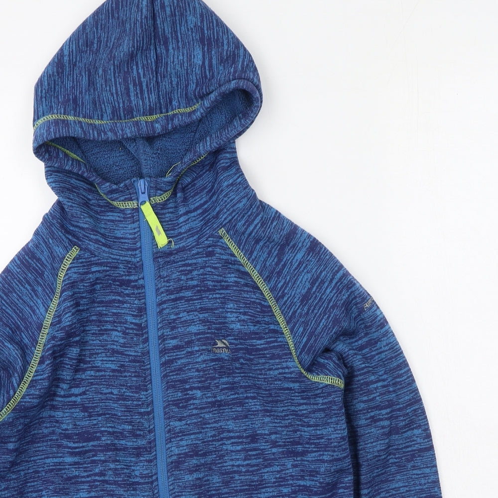 Trespass Boys Blue Round Neck  Polyester Full Zip Jumper Size 9-10 Years