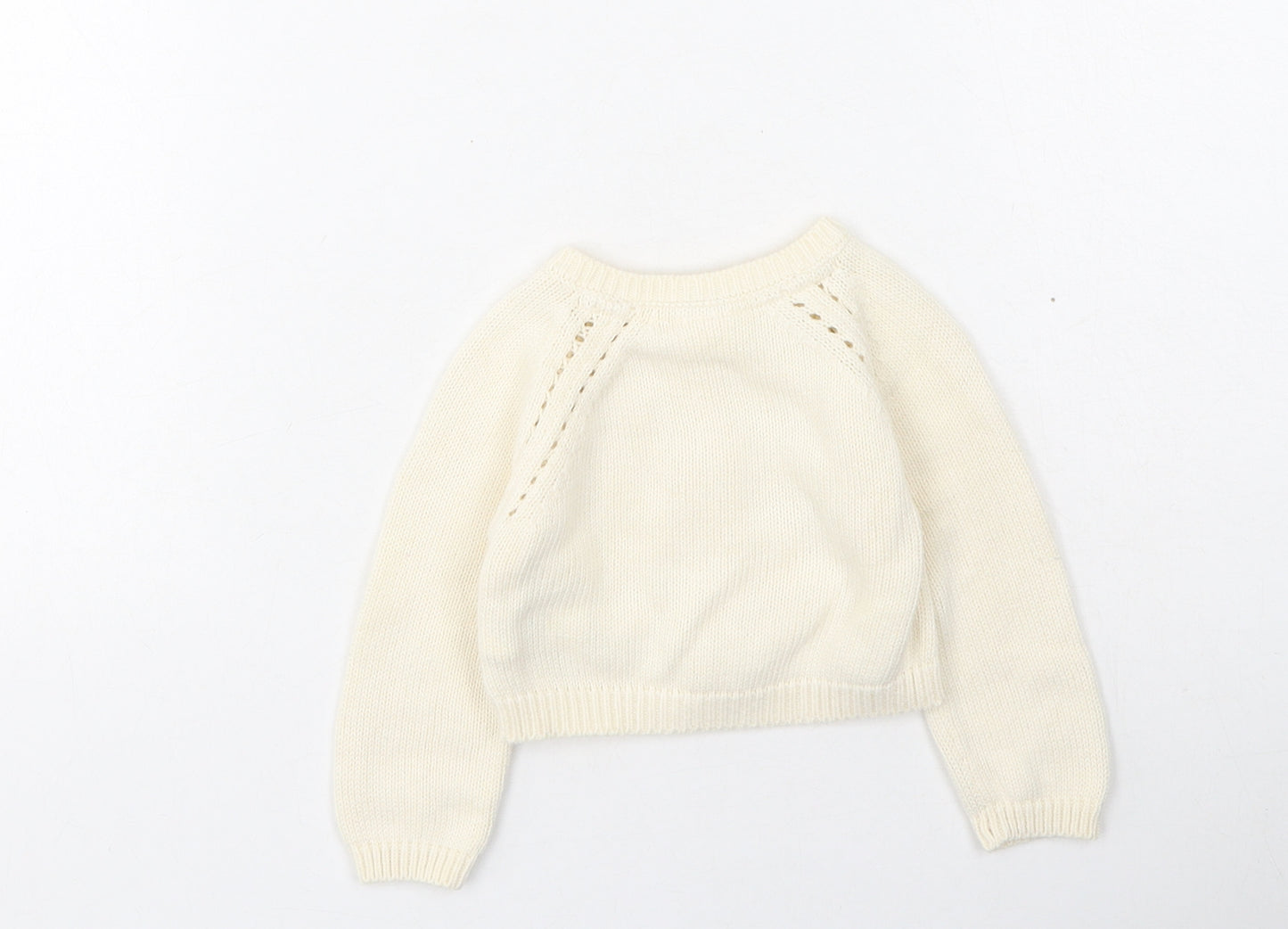 F&F Girls Beige  Cotton Cape Jumper Size 3-6 Months