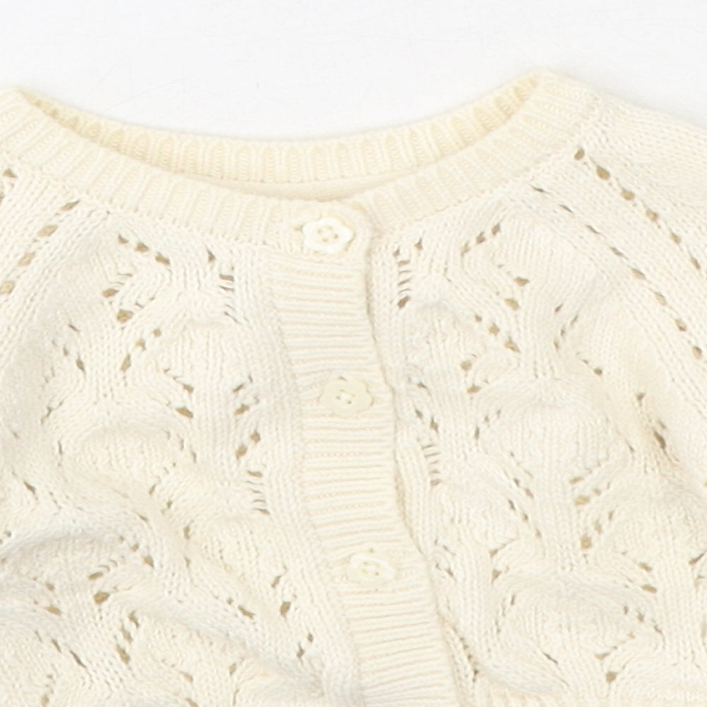 F&F Girls Beige  Cotton Cape Jumper Size 3-6 Months