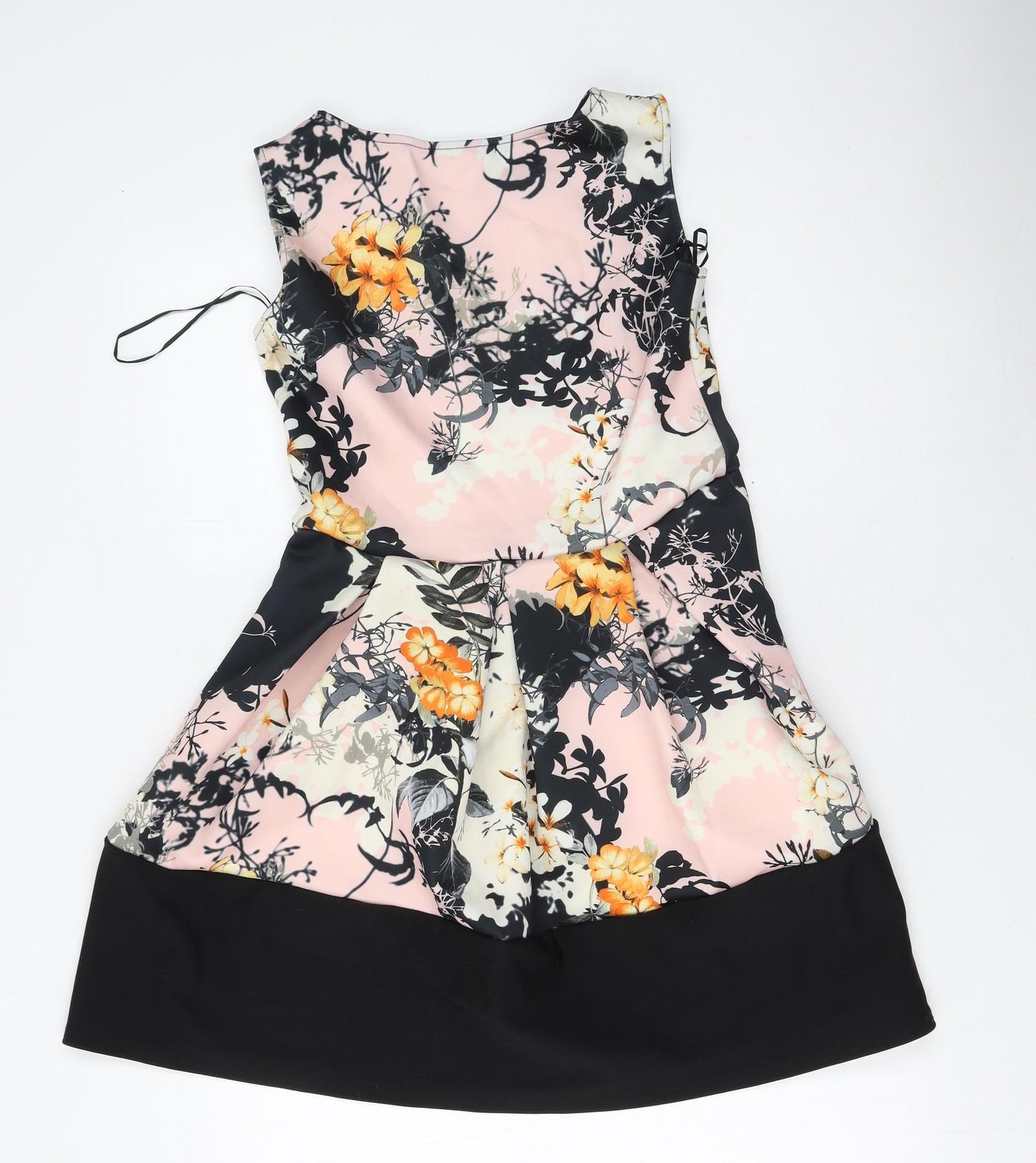 Quiz Womens Multicoloured Floral Polyester Fit & Flare  Size 12  Round Neck