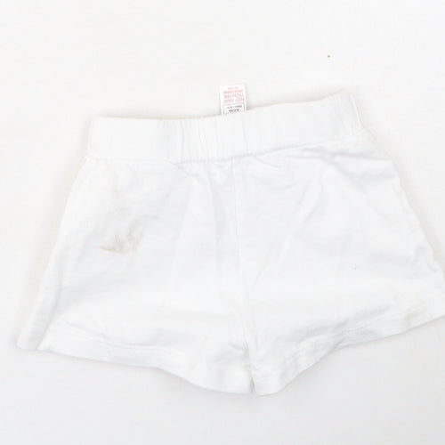 Dunnes Stores Girls White  Cotton Cropped Leggings Size 18-24 Months