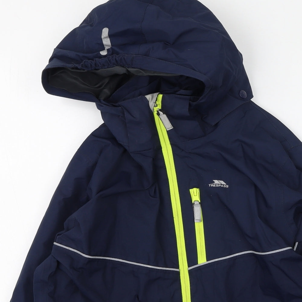 Trespass Boys Blue   Rain Coat Coat Size 11-12 Years