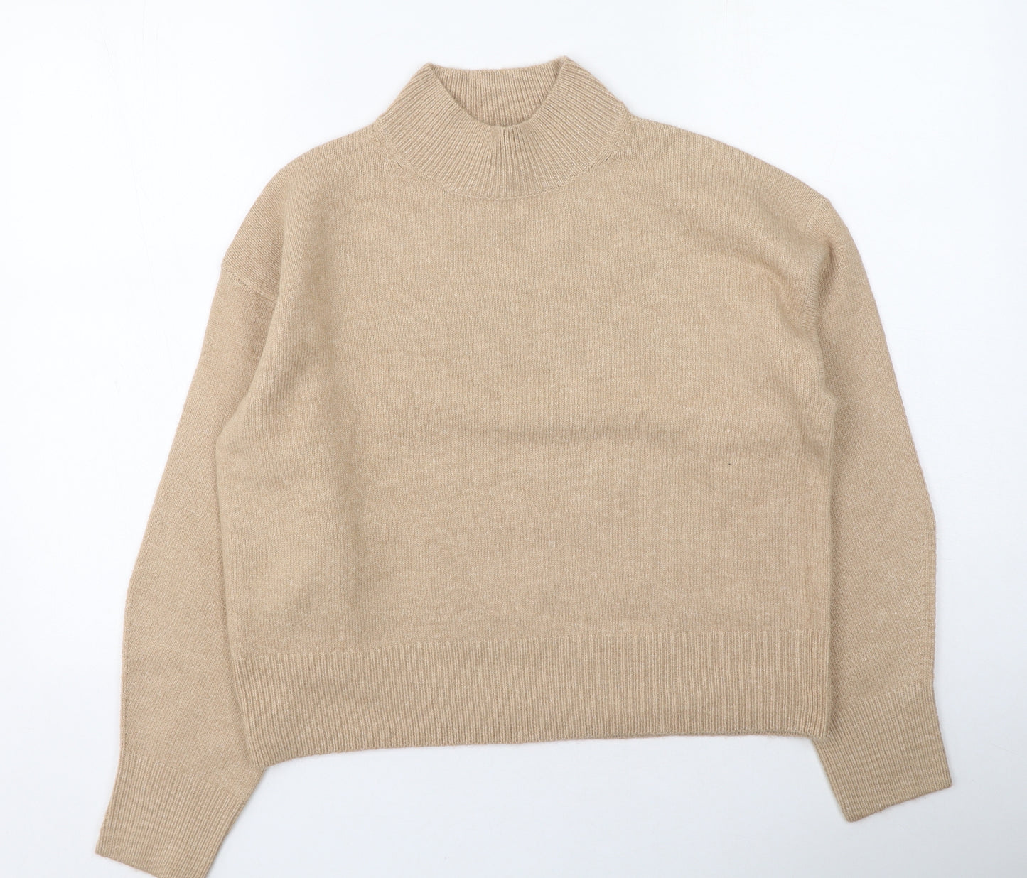 New Look Womens Brown High Neck  Acrylic Pullover Jumper Size M