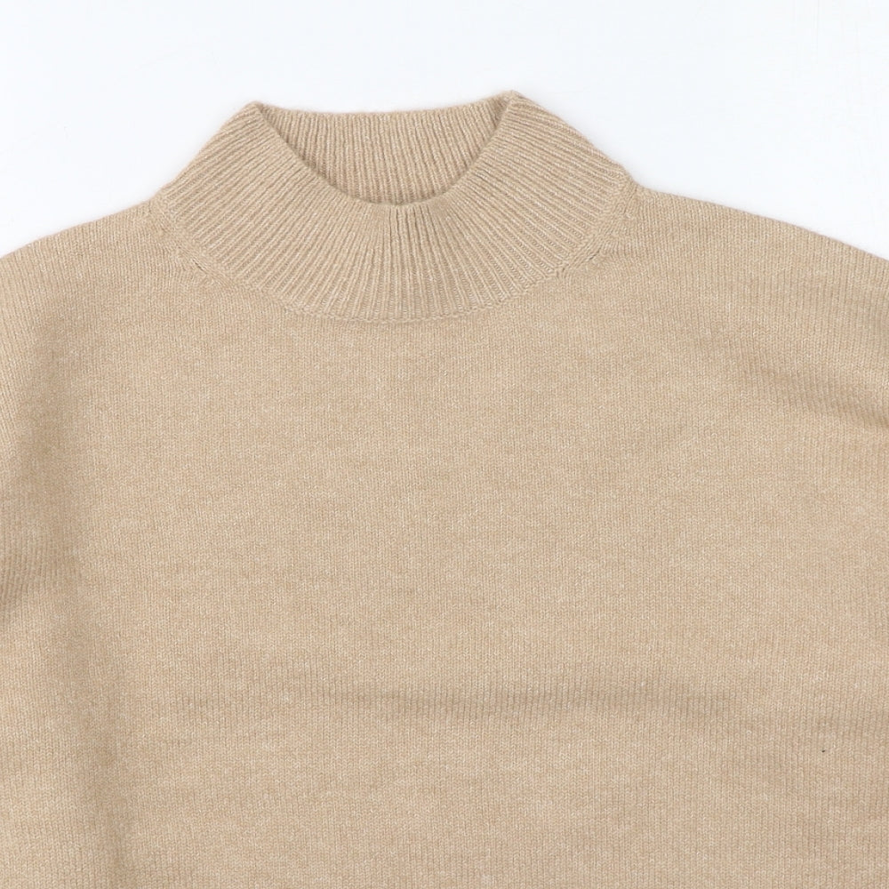 New Look Womens Brown High Neck  Acrylic Pullover Jumper Size M