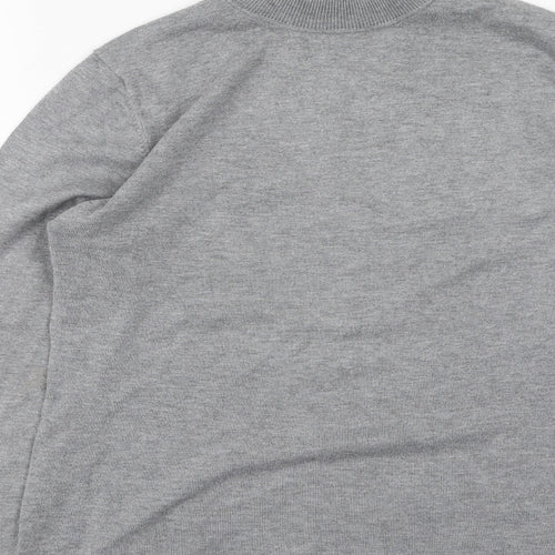 ix Womens Grey High Neck  Viscose Pullover Jumper Size M