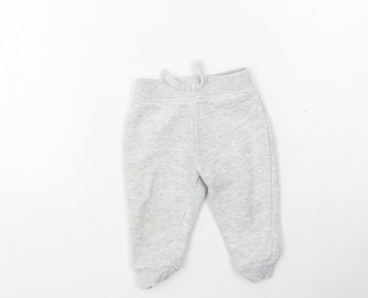 Dunnes Stores Boys Grey  Cotton Jogger Leggings Size 6-9 Months