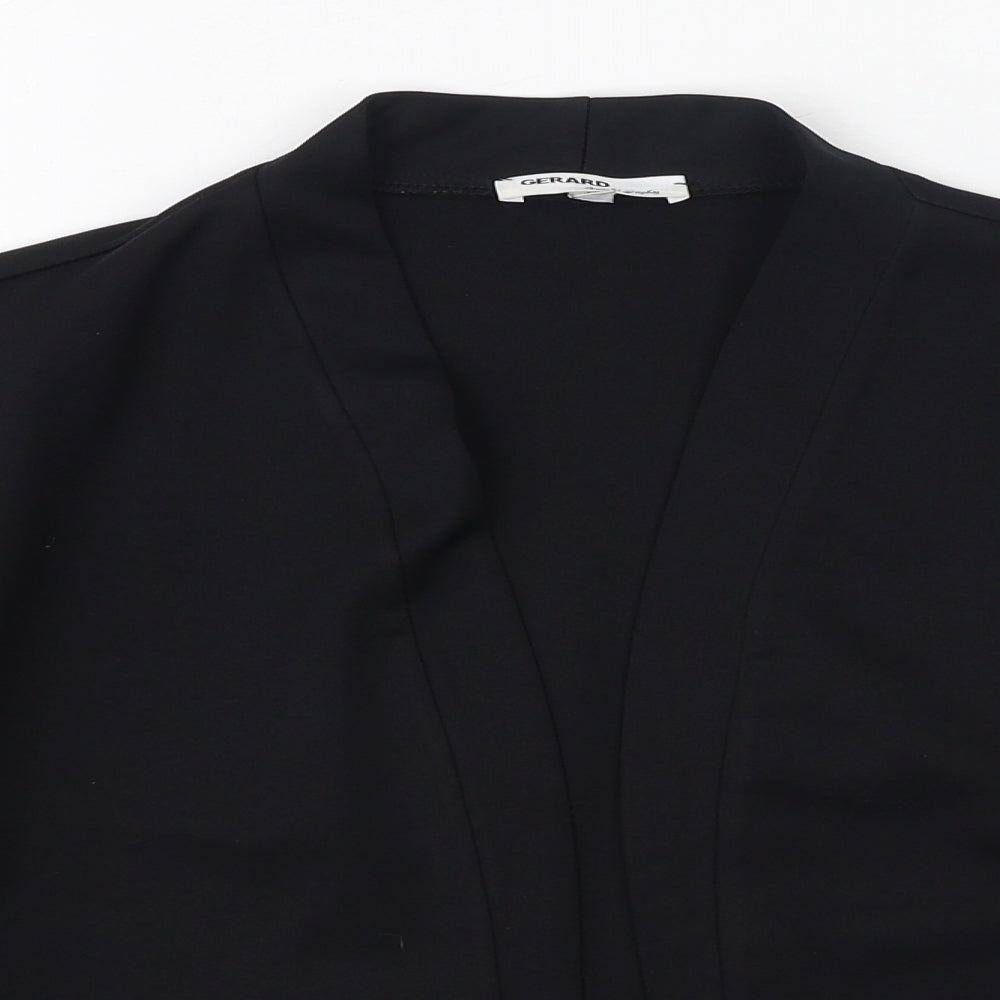Gerard Womens Black V-Neck  Polyester Cardigan Jumper Size 14