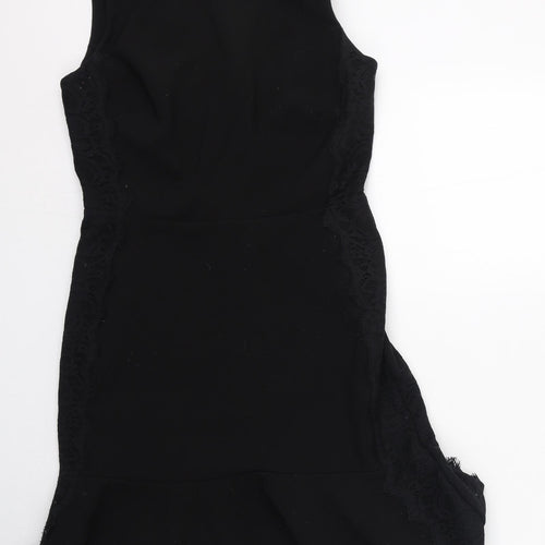 Red Herring Womens Black  Polyester Fit & Flare  Size 10  Round Neck