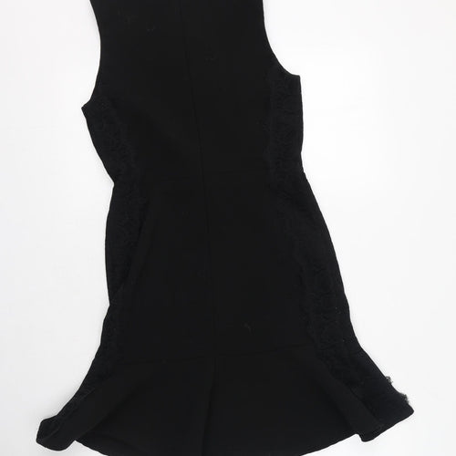 Red Herring Womens Black  Polyester Fit & Flare  Size 10  Round Neck