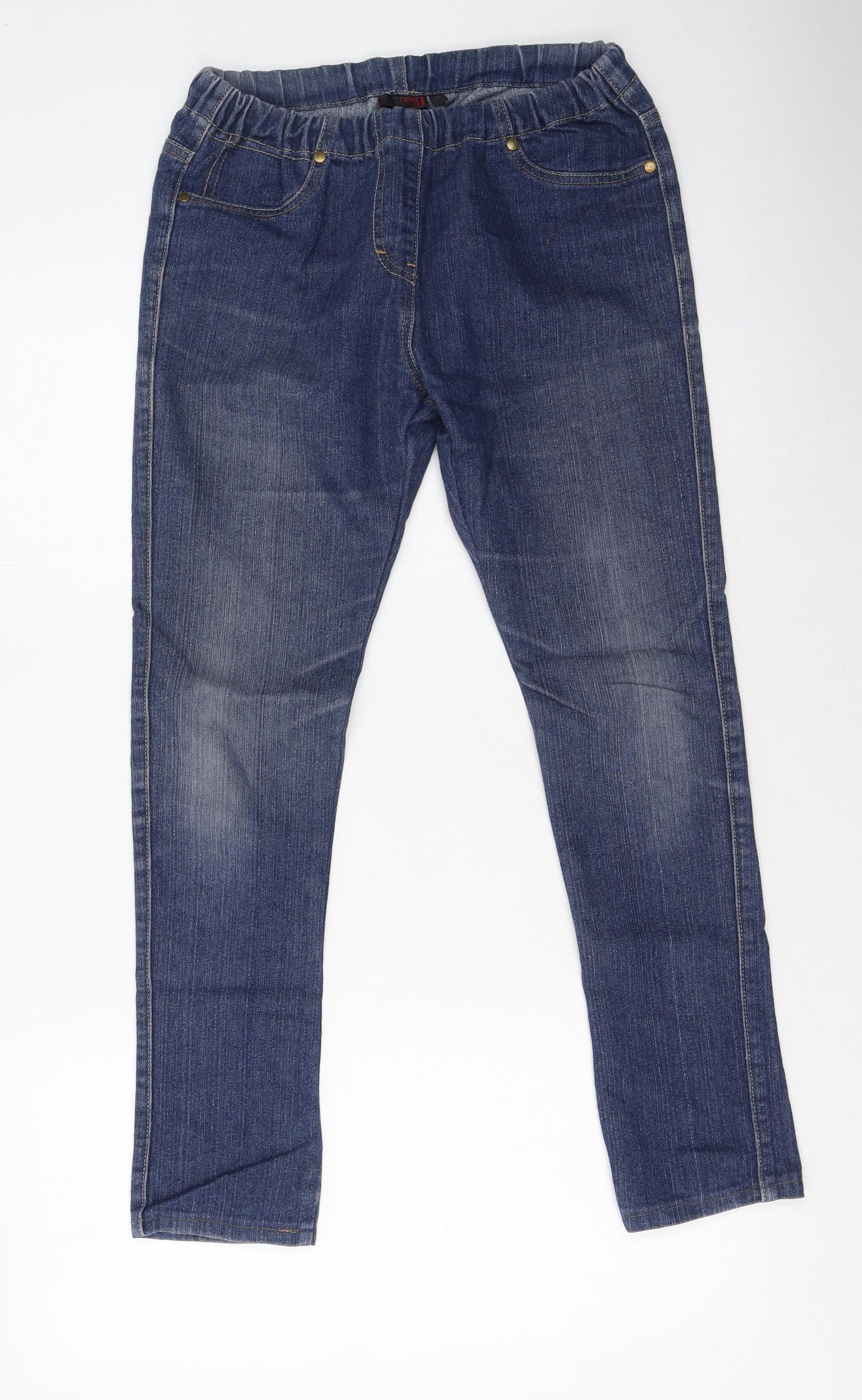 NEXT Womens Blue  Cotton Mom Jeans Size 10 L26 in Regular