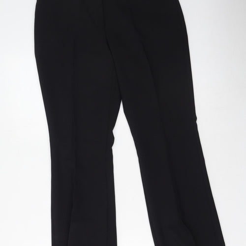 Evie  Womens Black  Polyester Trousers  Size 10 L23 in Regular