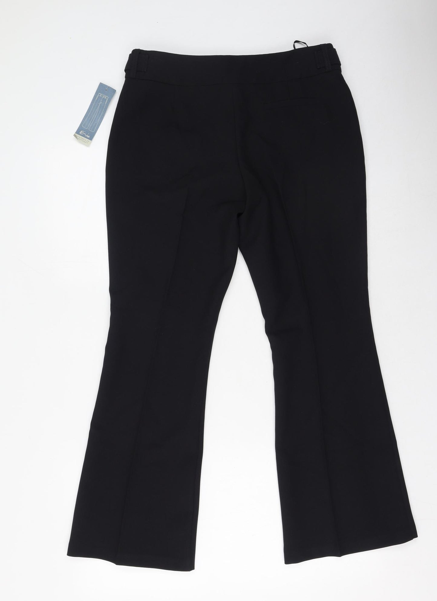 Evie  Womens Black  Polyester Trousers  Size 10 L23 in Regular