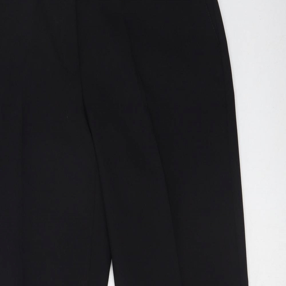 Evie  Womens Black  Polyester Trousers  Size 10 L23 in Regular