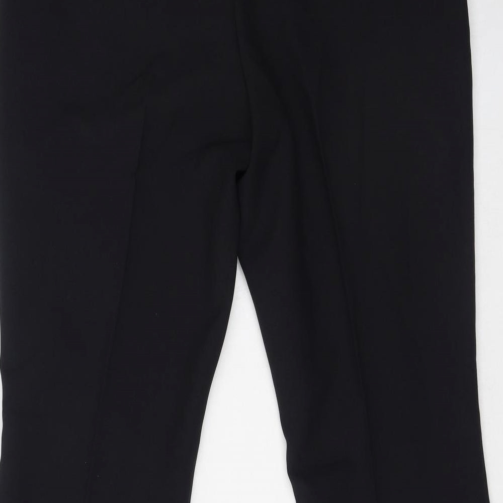Evie  Womens Black  Polyester Trousers  Size 10 L23 in Regular