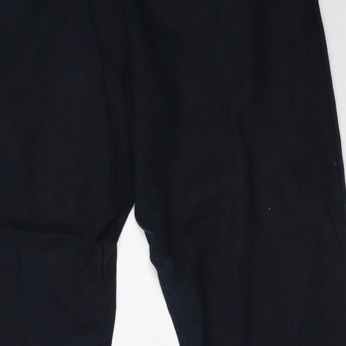 Marks and Spencer Womens Blue  Linen Trousers  Size 38 in L22 in Regular