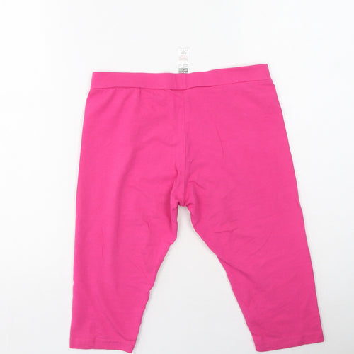 Dunnes Stores Womens Pink  Cotton Cropped Leggings Size S L20 in
