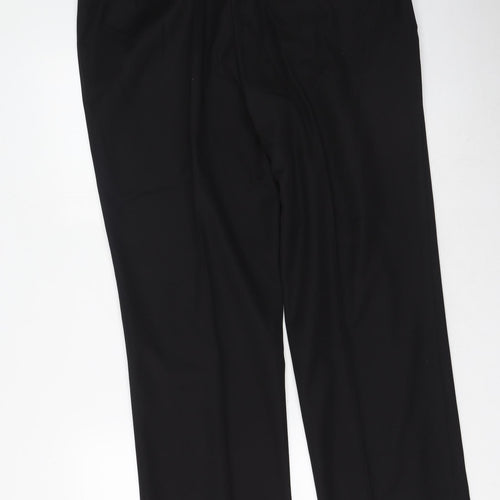 George  Mens Black  Polyester Trousers  Size 38 in L29 in Regular
