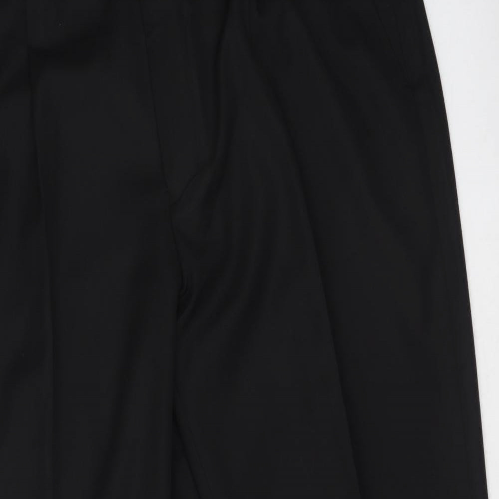 George  Mens Black  Polyester Trousers  Size 38 in L29 in Regular