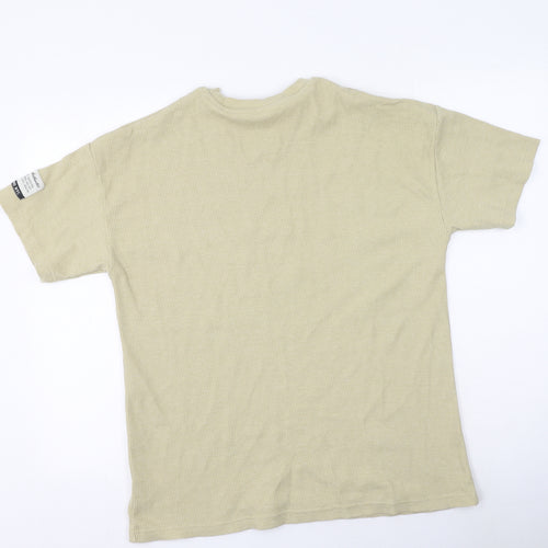 George  Womens Green  Polyester Basic T-Shirt Size M Round Neck