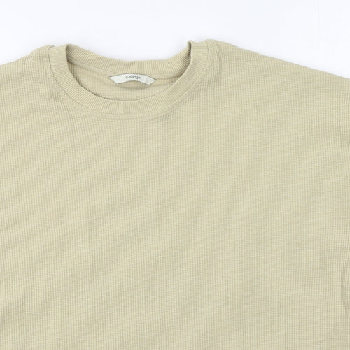 George  Womens Green  Polyester Basic T-Shirt Size M Round Neck