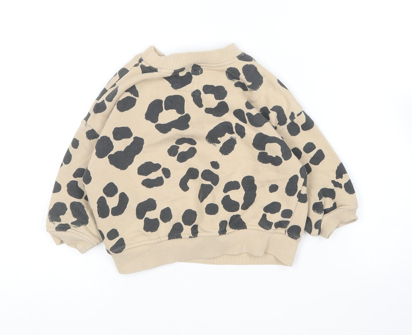 NEXT Baby Brown Animal Print Cotton Pullover Jumper Size 18-24 Months