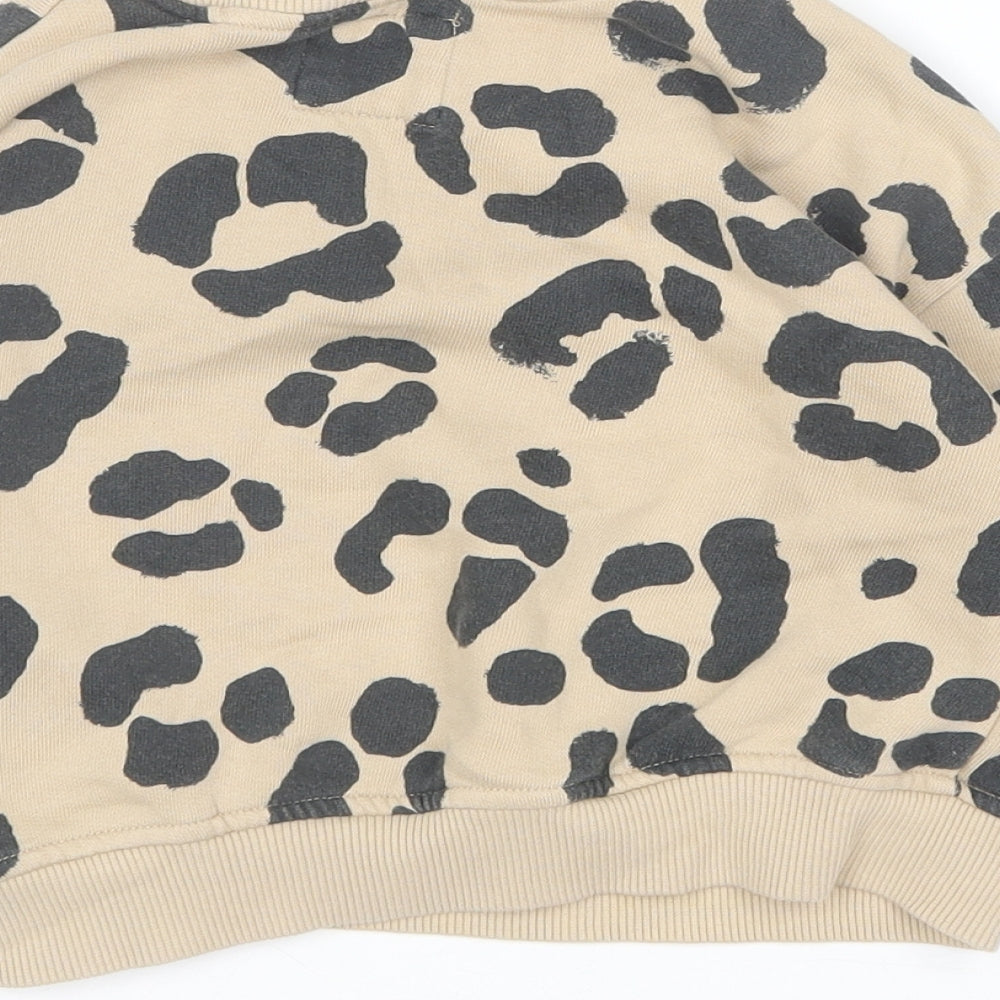 NEXT Baby Brown Animal Print Cotton Pullover Jumper Size 18-24 Months