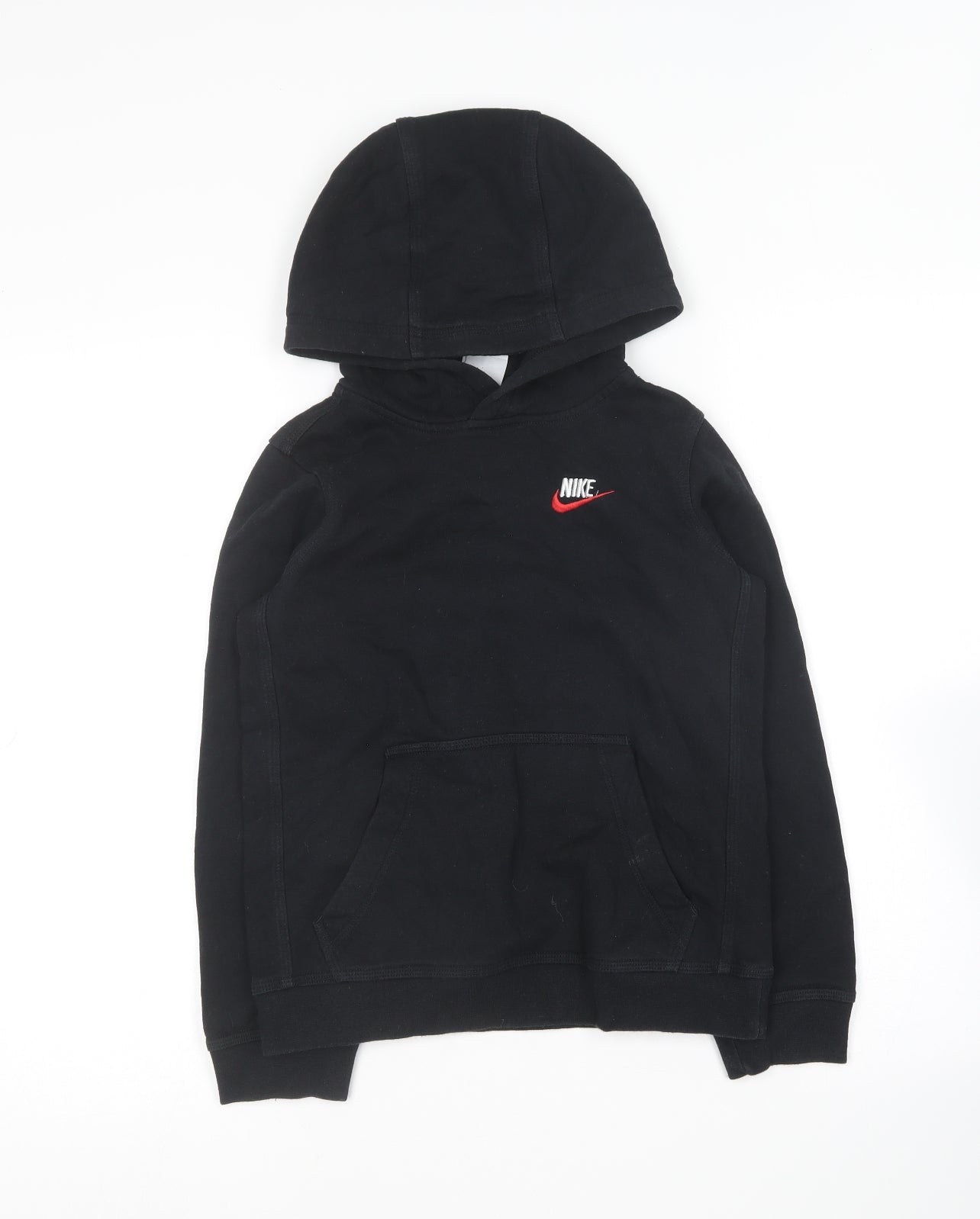 Nike Boys Black  Cotton Pullover Hoodie Size 8-9 Years