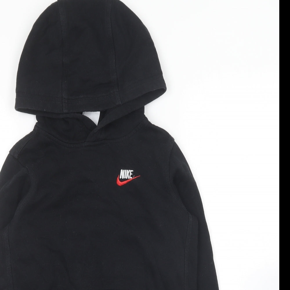 Nike Boys Black  Cotton Pullover Hoodie Size 8-9 Years